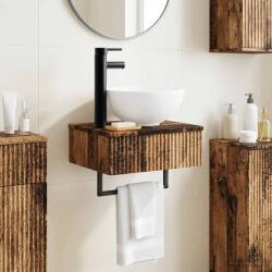 vidaXL Basin de spalare montat pe perete Lemn vechi 40 x 35 x 39 cm GartenMobel Dekor (890176)