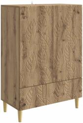vidaXL Bufet Stejar Artizanal 66 x 34, 5 x 95 cm Lemn prelucrat GartenMobel Dekor (895134) Comoda
