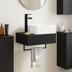 vidaXL Basin de spalare montat pe perete Negru 50 x 41 x 39 cm GartenMobel Dekor (890189)