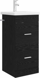 vidaXL Mobila de baie cu chiuveta Stejar Negru 42 x 40 x 84, 5 cm GartenMobel Dekor (890697)