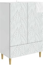vidaXL Bufet Alb foarte lucios 66 x 34, 5 x 95 cm Lemn prelucrat GartenMobel Dekor (895129) Comoda