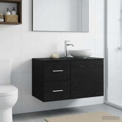 vidaXL Dulap de Baie Intre Stejar Negru 30 x 44, 5 x 50 cm GartenMobel Dekor (890375)