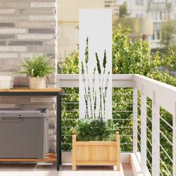 vidaXL Ecran de intimitate pentru gradina Traforaj Alb 32 x 140 cm GartenMobel Dekor (876239)
