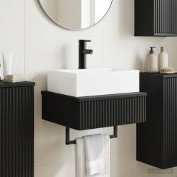vidaXL Basin de spalare montat pe perete Negru 40 x 41 x 39 cm GartenMobel Dekor (890199)