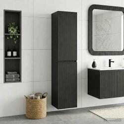 vidaXL Dulap Bathroom Montat pe Perete Negru 33 x 34, 5 x 160 cm GartenMobel Dekor (890513)