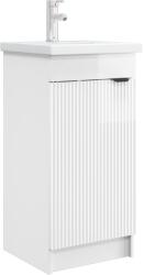 vidaXL Mobila de baie cu chiuveta Alb foarte lucios 42 x 40 x 84, 5 cm GartenMobel Dekor (890088)