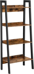 VASAGLE Biblioteca tip scara VASAGLE cu 4 polite, stil industrial, maro rustic (EZ-LLS054X01) Biblioteca
