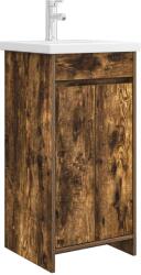 vidaXL Mobila de baie cu chiuveta Stejar fumuriu 42 x 40 x 84, 5 cm GartenMobel Dekor (890772)