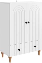 vidaXL Bufet cu sertar Alb 66 x 34, 5 x 95 cm Lemn prelucrat GartenMobel Dekor (894205) Comoda