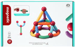 Bufnitel Set constructie magnetic 3D pentru copii, 34 piese Bufnitel (CH1360)