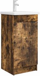 vidaXL Mobila de baie cu chiuveta Stejar fumuriu 42 x 40 x 84, 5 cm GartenMobel Dekor (890089)
