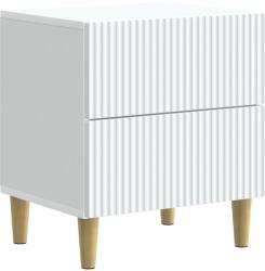 vidaXL Dulap de noapte cu sertar Alb 43 x 34, 5 x 48 cm Lemn prelucrat GartenMobel Dekor (894525)