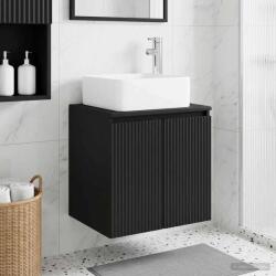 vidaXL Vanitate cu chiuveta montata pe perete Negru 49, 5 x 41 x 63 cm GartenMobel Dekor (890403)