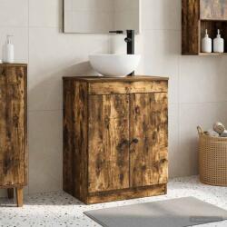 vidaXL Mobila de baie cu chiuveta Stejar fumuriu 54 x 35 x 83 cm GartenMobel Dekor (890118)