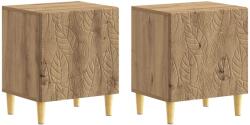 vidaXL Noptiera 2 pcs Stejar Artizanal 43 x 34, 5 x 50 cm GartenMobel Dekor (895044)
