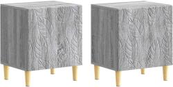 vidaXL Noptiera 2 pcs Sonoma gri 43 x 34, 5 x 50 cm Lemn prelucrat GartenMobel Dekor (895038)
