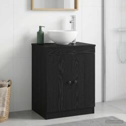 vidaXL Dulap de Baie Negru 54 x 41 x 70 cm Lemn prelucrat GartenMobel Dekor (890123)