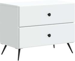 vidaXL Dulap de noapte Alb 62 x 34, 5 x 47, 5 cm Lemn prelucrat GartenMobel Dekor (895465)