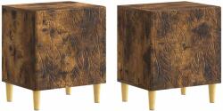vidaXL Noptiera 2 pcs Stejar fumuriu 43 x 34, 5 x 50 cm Lemn prelucrat GartenMobel Dekor (895036)