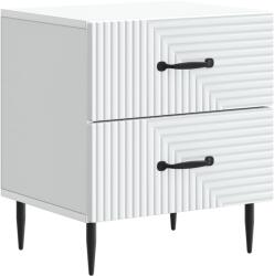 vidaXL Dulap de noapte Alb 43 x 34, 5 x 47, 5 cm Lemn prelucrat GartenMobel Dekor (894755)