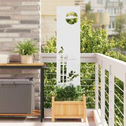 vidaXL Ecran de intimitate pentru gradina Traforaj Alb 32 x 140 cm GartenMobel Dekor (876246)