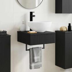 vidaXL Basin de spalare montat pe perete Negru 40 x 41 x 40, 5 cm GartenMobel Dekor (890179)