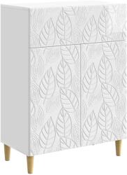 vidaXL Bufet Alb foarte lucios 66 x 34, 5 x 90 cm Lemn prelucrat GartenMobel Dekor (895099) Comoda