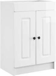 vidaXL Dulap de baie sub chiuveta Alb foarte lucios 56 x 37, 5 x 81 cm GartenMobel Dekor (890008)