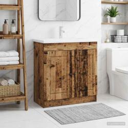 vidaXL Dulap de baie sub chiuveta Lemn vechi 56 x 37, 5 x 81 cm GartenMobel Dekor (890072)