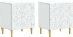 vidaXL Noptiera 2 pcs Alb 43 x 34, 5 x 50 cm Lemn prelucrat GartenMobel Dekor (895026)