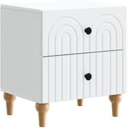 vidaXL Dulap de noapte cu sertar Alb 43 x 34, 5 x 48 cm Lemn prelucrat GartenMobel Dekor (894065)