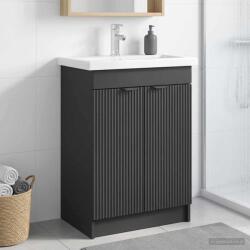 vidaXL Dulap de baie sub chiuveta Negru 78, 5 x 37, 5 x 81 cm GartenMobel Dekor (890105)