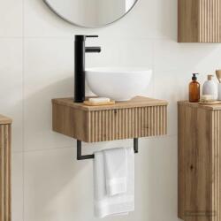 vidaXL Basin de spalare montat pe perete Stejar Artizanal GartenMobel Dekor (890177)
