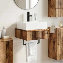 vidaXL Basin de spalare montat pe perete Lemn vechi 40 x 41 x 39 cm GartenMobel Dekor (890206)