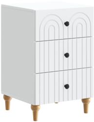 vidaXL Dulap de noapte cu sertar Alb 43x 41 x 66, 5 cm Lemn prelucrat GartenMobel Dekor (894095)