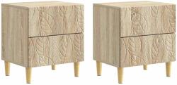 vidaXL Noptiera 2 pcs Stejar Sonoma 43 x 34, 5 x 48 cm Lemn prelucrat GartenMobel Dekor (894990)