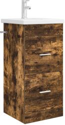 vidaXL Mobila de baie cu chiuveta Stejar fumuriu 42 x 40 x 84, 5 cm GartenMobel Dekor (890700)