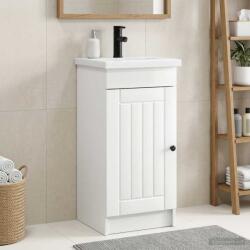 vidaXL Mobila de baie cu chiuveta Alb foarte lucios 42 x 40 x 84, 5 cm GartenMobel Dekor (890028)