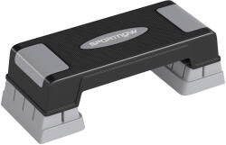 SPORTNOW Stepper Fitness Aerobic 3 Niveluri, Înălțime Reglabilă 12/17, 5/22, 5 cm, Suprafață Antiderapantă, Capacitate 250 kg, Gri | Aosom Romania (A90-452V00GY)