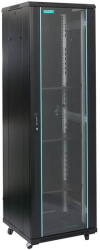Spacer Rack Spacer Cabinet 19" SPACER 22U 600x800mm, de podea, Flatpack (dezasamblat), negru, usa sticla cu blocare, panouri laterale detasabile, otel 2mm, sarcina maxima 1000Kg (SPCN-22U-800-BK-03)