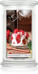 Kringle Candle Classic Strawberries & Cream ароматна свещ 623 гр