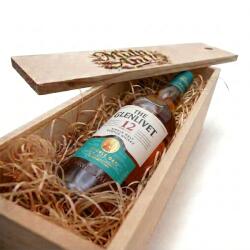 The Glenlivet Pachet Cadou Cutie de Lemn Personlizata Whisky The Glenlivet 12 Ani 40%, 0.7L