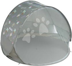 Beaba Cort de plastic pentru copii Breezy Anti UV Tent Lichen Beaba cu ventilație 360° și protecție împotriva nisipului și insectelor 120*85 cm gri cu model de la 0-36 luni (BE930407)