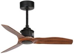 Faro Barcelona FARO 33425WT - Ventilator de tavan JUST FAN S, Ø 81 cm, maro/negru, Wi-Fi Tuya + telecomandă (FA33425WT)
