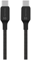Tactical Stitch Thread Type-C / Type-C töltő- és adatkábel 60W 0.3m fekete 57983126592 (57983126592)