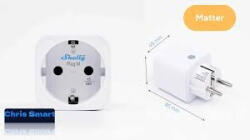 Shelly plug m gen3 (pachet de 2 prize)- priza inteligenta wi-fi si bluetooth, monitorizare energie, procesor shelly chip, c (3800238074173)