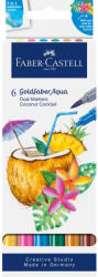 Faber-Castell Rostirón, filctoll készlet akvarell kétvégű GOLDFABER AQUA Kókuszos koktél Faber-Castell 4klf. szín (FC164509) - web24