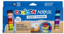 CARIOCA Marker cu vopsea acrilica si varf pensula Carioca 18 buc/set (PMK081)