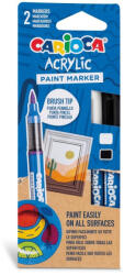CARIOCA Marker cu vopsea acrilica si varf pensula Carioca 2 buc/set (PMK084)