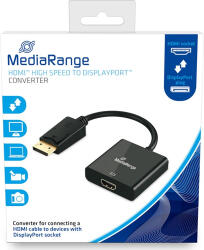 MediaRange Convertor MediaRange HDMI/DisplayPort 18 Gbit/s 20 cm Negru (mrcs177)